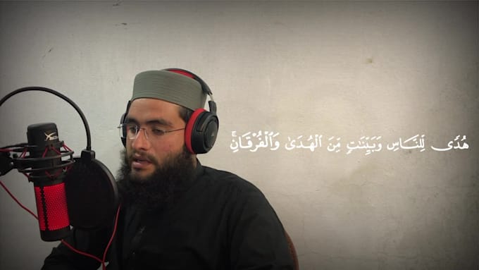 do beautiful quran recitation and audio editing