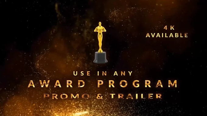 Hot Deals! I will create 4k gold particle award or trailer video  for $5