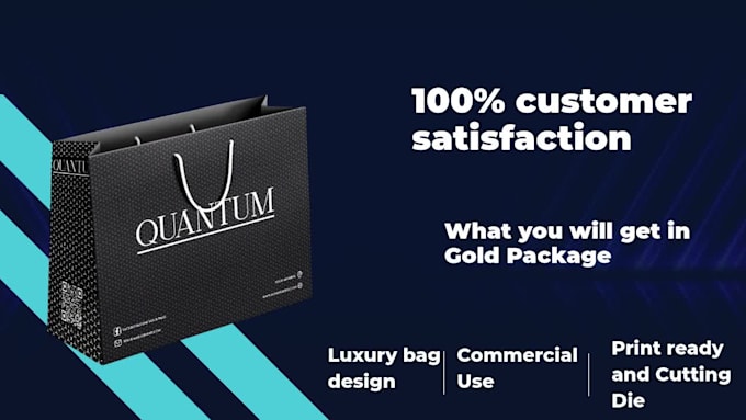 design luxurious shopping bag and die cut