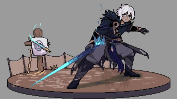 Pixel art background pixel art animation pixel art character 2d sprite