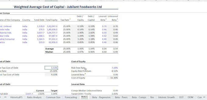 build a financial model or company valuation