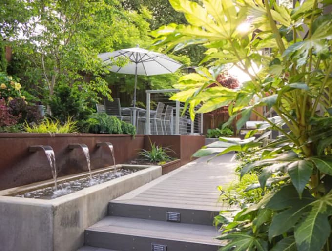 design landscape, garden or outdoor environment, 3d modeling