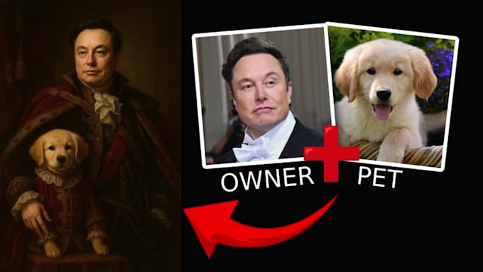 turn you and your pet into a majestic royal portrait