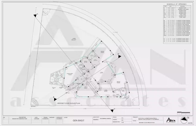 draw a full set of architectural construction drawings