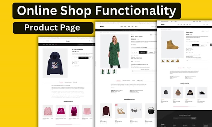 design online store landing page and website