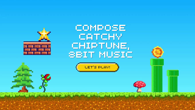 create custom chiptune, 8bit music video game music for you