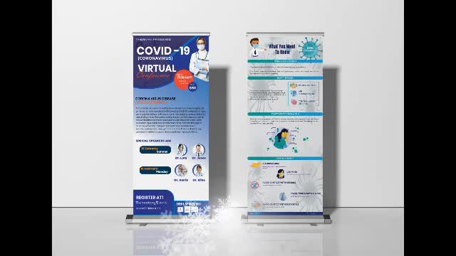 design attractive roll up banner poster and billboard