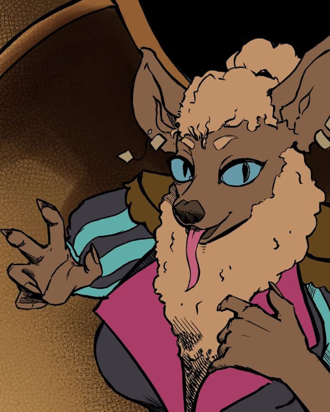 draw a icon, pfp or portrait for your furry human oc