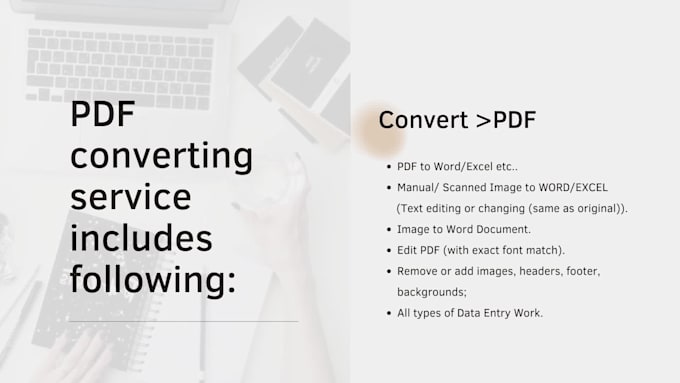 changed PDF to editable word or excel format