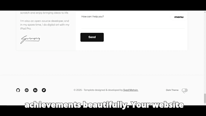 create a CV website and launch it with your name for 1 year
