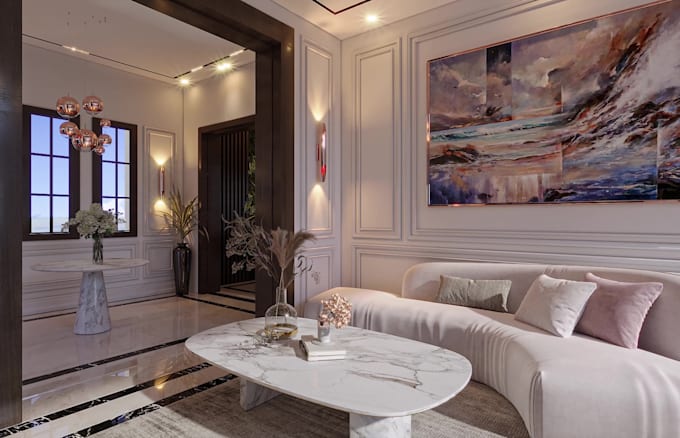 create professional 3d interior design home decoration