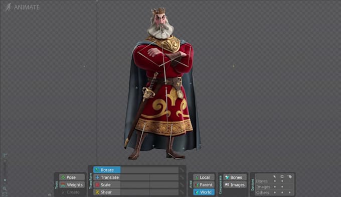 create smooth 2d animation in spine for games