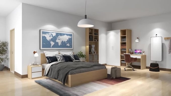create realistic 3d modeling, rendering interior, exterior