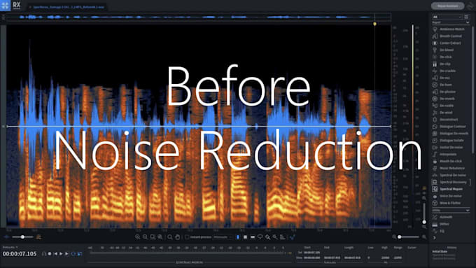 do a noise reduction of your audio file