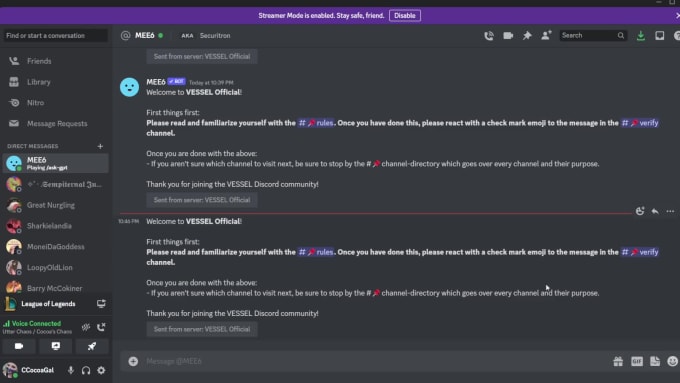 setup your discord server within 72 hours