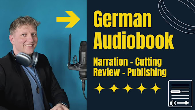 produce a male german audio book in a charming voice