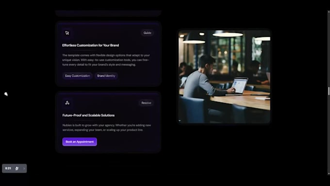 build a modern, responsive framer website landing page
