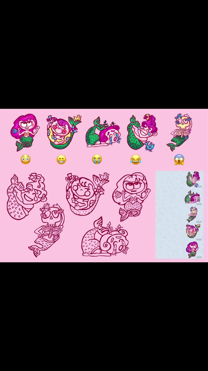 design custom stickers or sticker packs in a unique style