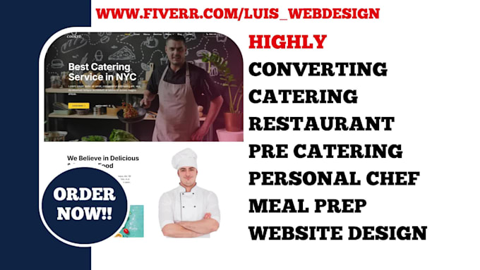 catering restaurant website personal chef website pre catering meal prep website