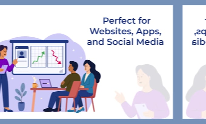 create flat vector illustrations for websites and apps