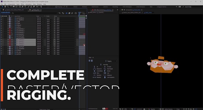 rig your character in after effects