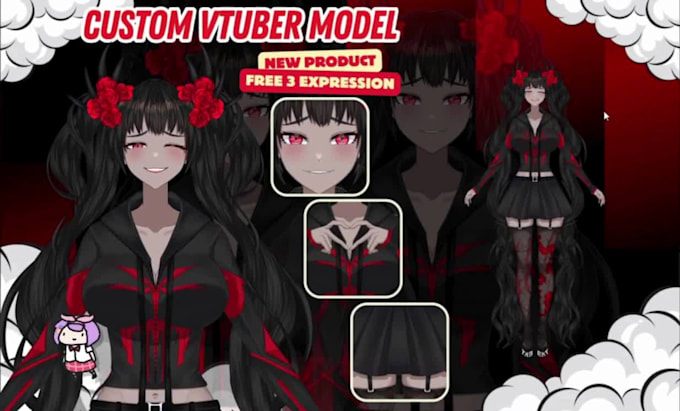 custom vtuber model, live2d model, and rigging anime in high quality for stream