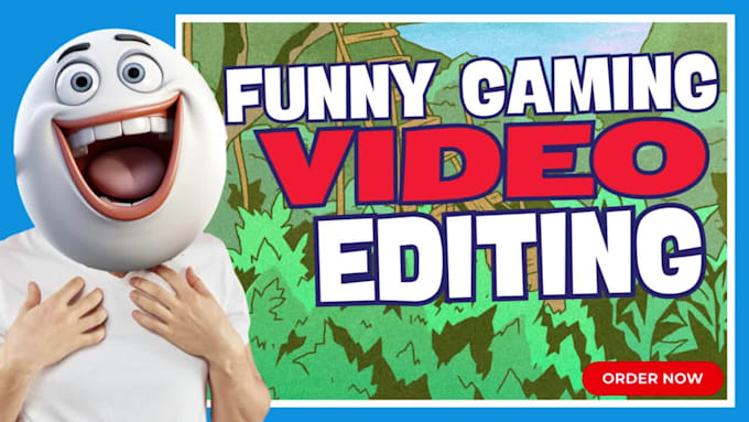 do funny gaming video editing and youtube thumbnail