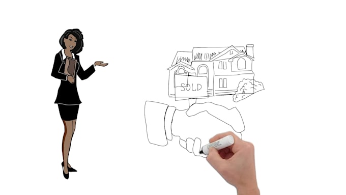 create unbelievable real estate whiteboard video in 5dollars