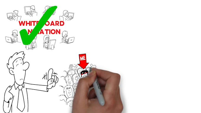 create whiteboard animation marketing and sales video