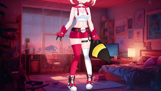 send you a rigged vtuber umbreon tail asset
