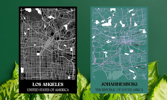 Create a printable custom city map by Ashan_dev | Fiverr