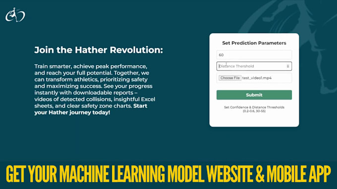 develop machine learning model website and mobile app