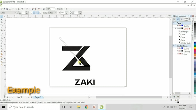 create a logo using 2 letters of your choice