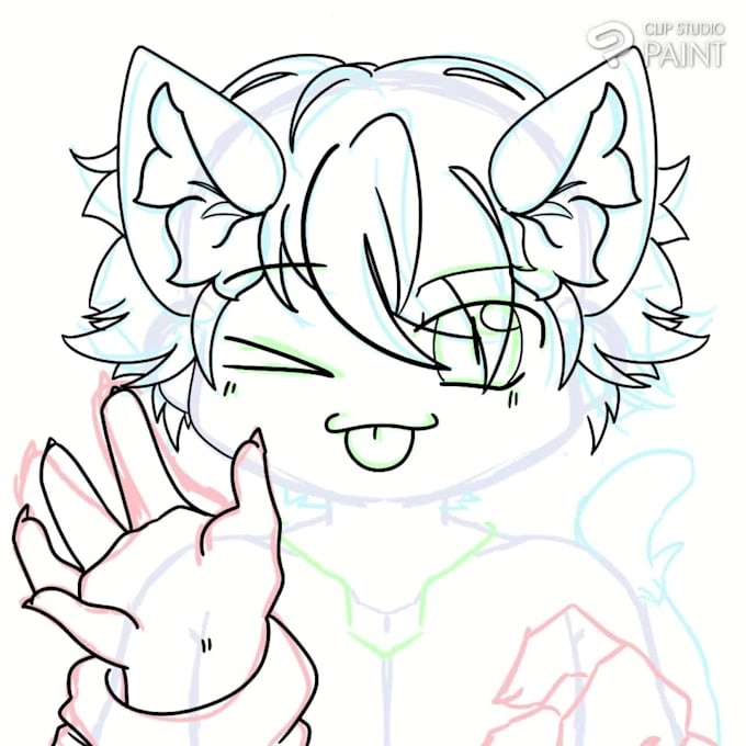 draw a fully shaded profile picture chibi style