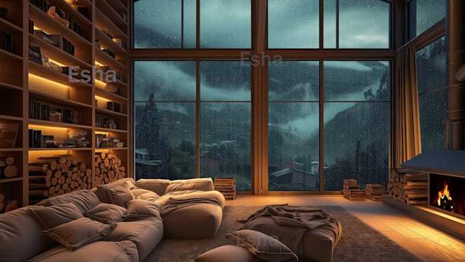 create ultra realistic cozy rain and snow ambience videos with natural sounds
