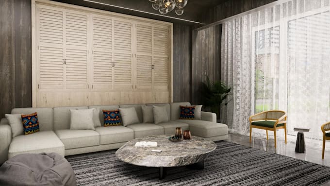 do exterior and interior rendering, VR tour, 3d floor plan