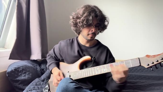 record guitar riffs and solos professionally