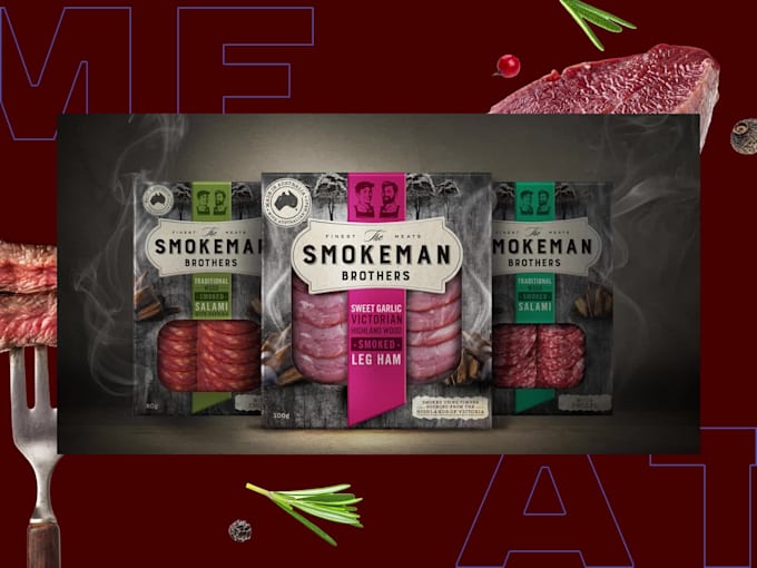 design the packaging for your meat, nuggets, pork or similar