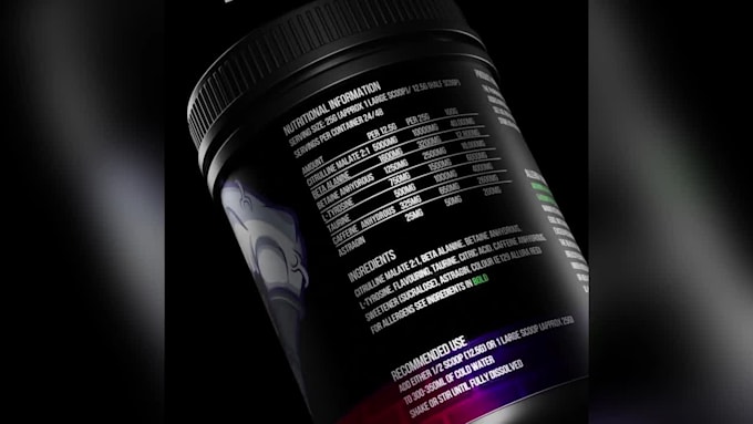 create 3d supplement animation and product explainer video