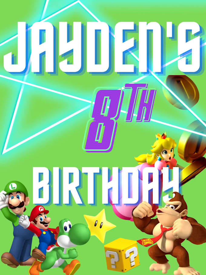 Design your digital birthday invitations by Phnxfreelancing Fiverr