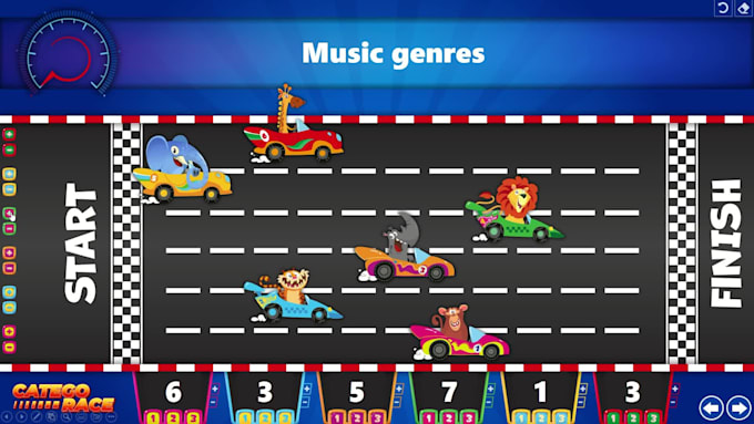 create an interactive categorace powerpoint game