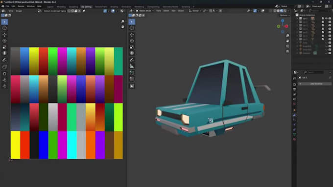 create professional lowpoly 3d models game art assets in pixel art style