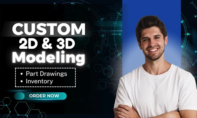 make professional machine part drawings, inventor, 3d modeling
