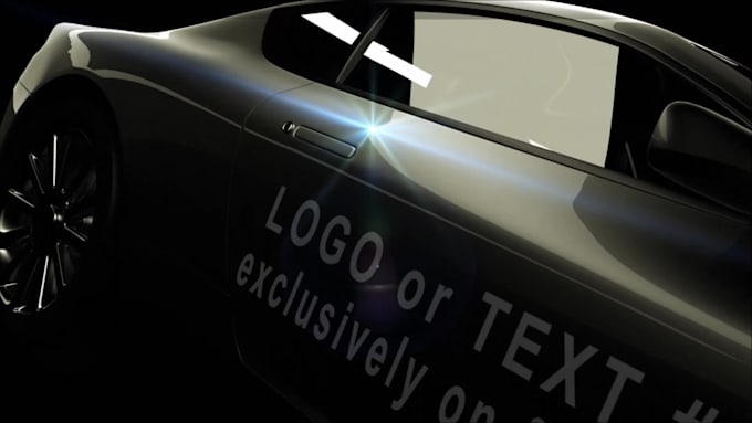 create a 3D car with custom texts and Logo