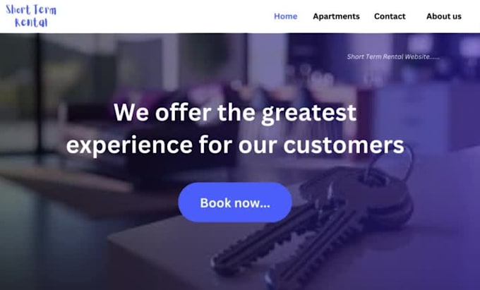 create short term rental website with booking features, vacation rental website