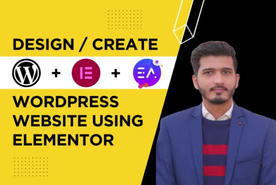 design, and create a wordpress website using elementor page builder