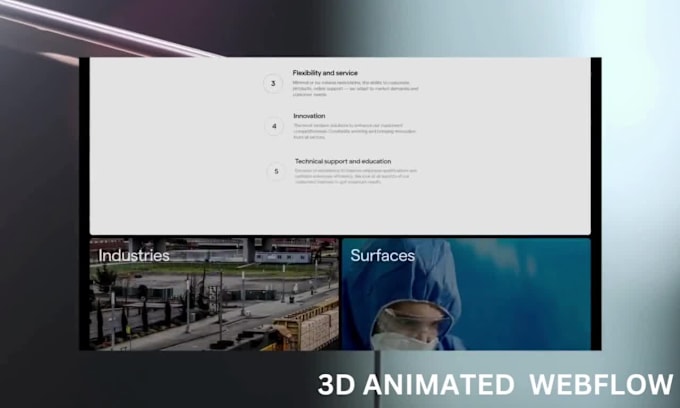 Create interactive 3d animated webflow , spline animation, lottie ...