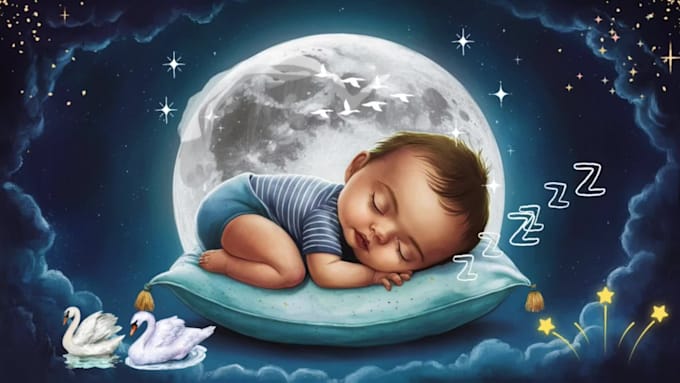 create and upload 50 baby lullaby music and sleep videos for youtube