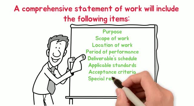 write a statement of work or project scope work for you