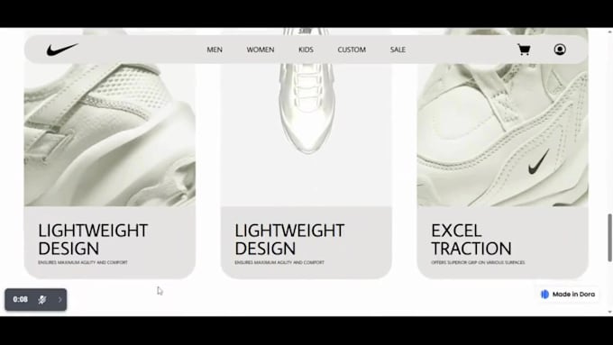 create dora 3d website, figma to dora, dora ai, 3d framer landing page